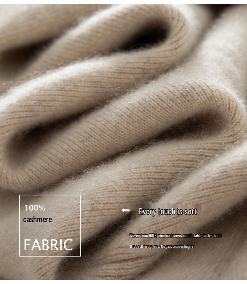 2025 Autumn/Winter Women's High-Waisted 100% Pure Cashmere Thick Midi A-line Skirt - Versatile & Elegant