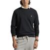 Polo Ralph Lauren FW24 Solid Color Small Pony Embroidered Crew Neck Long Sleeve Sweatshirt Men Sweatshirt Black MNPOKNI16823979-001