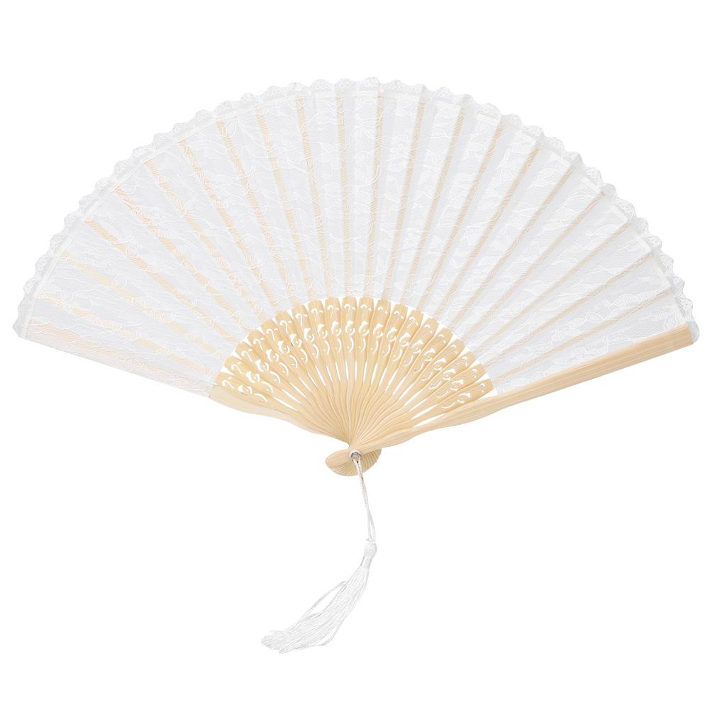 Double Layer Vintage Janpanese Style Lace Hand Folding Fan for Women Performance Gifts Party