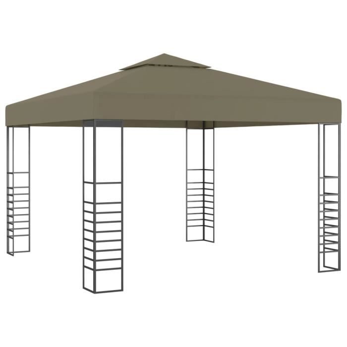 Chapiteau de jardin - vidaXL - 3x3 m - Taupe - 180 g/m² - Autoportant