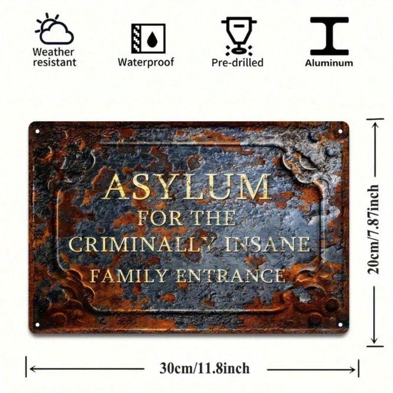 Decorative Metal Wall Sign 20x30cm Tin Sign Vintage Art