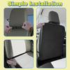 [2pcs Kick Protectors] 2pcs Auto Seat Back Kick Protectors | Large Black Car Seat Covers with White Headrests, Dirt, Mud, Stain & Scratch Protection