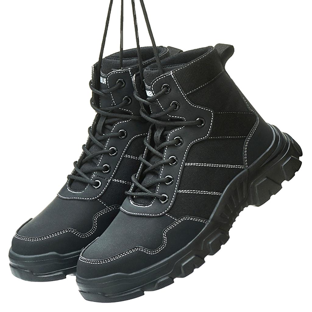Light Breathable Work Boots Men Steel Toe Shoes Safety Boots Puncture-Proof Protective Shoes Indestructible Safety Shoes