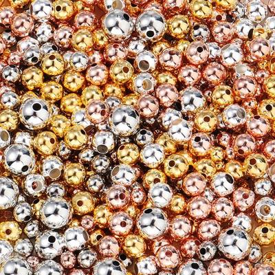 100 Gold-Plated Copper Large Hole Spacer Beads, DIY Handmade Jewelry Accessories
