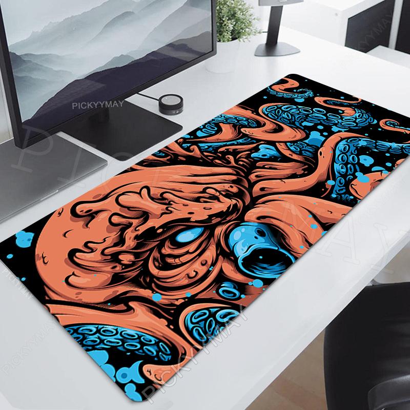 Octopus Locking Edge Mouse Mats Large Natural Rubber Mouse Pad Gaming Mousepads Gamer Mousepad Desk Pads Keyboard Mat x
