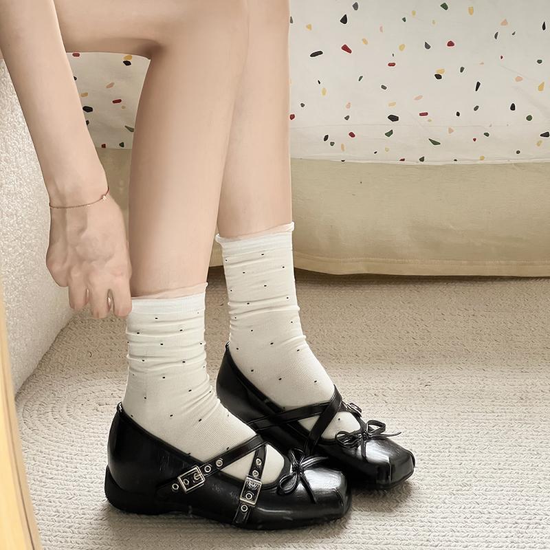Mode Mary Janes Erhöht 5CM Schleife Kleine Einzelne Schuhe Damen Sommer Neu Vielseitig Französisch Flache Ballerinas