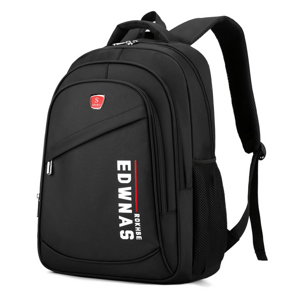 Simple Letter Printed Backpack With Large Capacity For Men Business Bag Computer