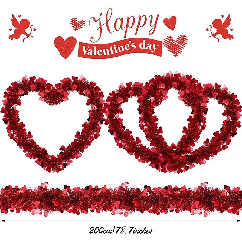 10 stücke Weihnachten Bänder Weihnachtsbaum Dekorative Lametta Party Girlanden 2M Bunte Streifen Valentinstag Hochzeit Raum Dekorationen