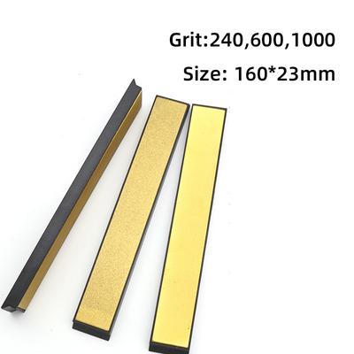 3PCS Titanium-plated Diamond Knife Sharpener Angle Sharpening Stone Whetstone Grindstone Tool Bar Scissors Razor Polished Emery