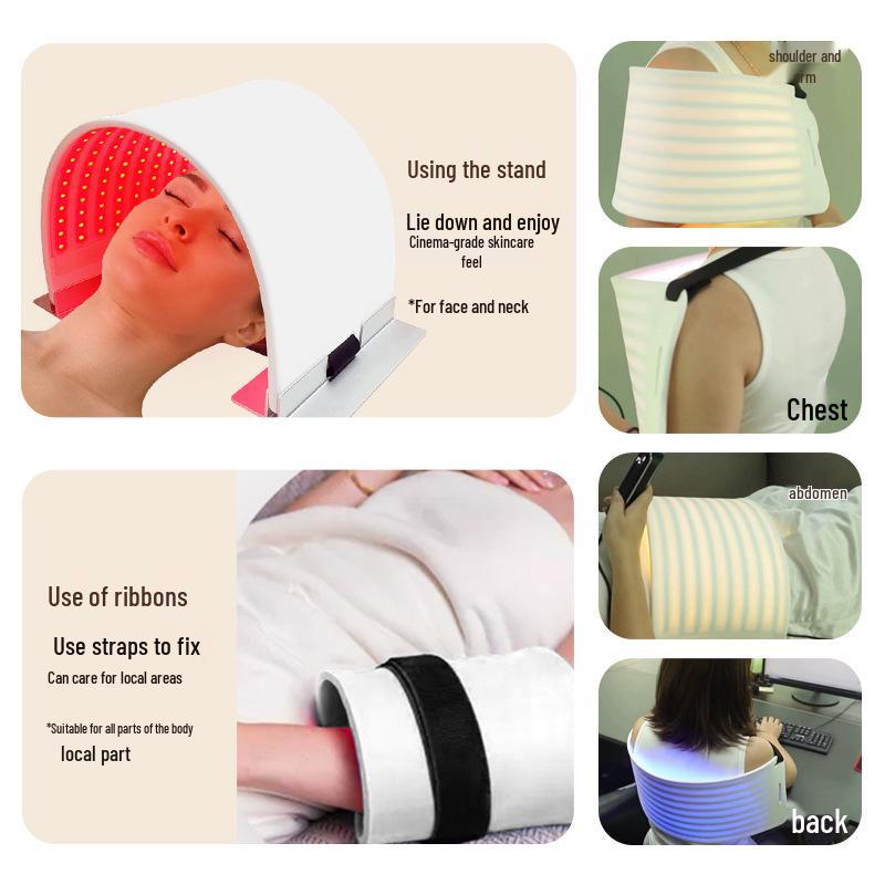 7-Color Silicone PDT LED Photon Skin Rejuvenation Panel with Red Light Waist Belt