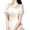 French Light Wedding Dress 1011 New Temperament Simple Satin Trailing Wedding Dress Return Door Dress Studio Photography Wedding Dress