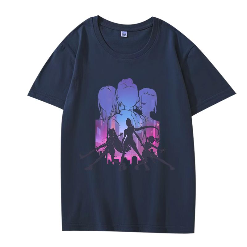 Demon hunter Girls T Shirt men women Oversized 100% Cotton Anime streetwear short sleeve Summer print Unisextops