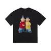 2026 Fun Cartoon Character Print Pattern T-shirt Fashion Trend Short Sleeve Crew Neck Casual Loose Street Wear Unisex Sports