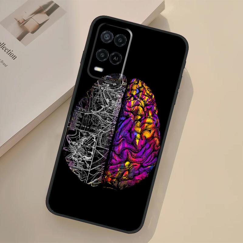 Medical Human Organs Brain Case For Oppo A98 A78 A18 A38 A58 A60 A80 A40 A96 A76 A16 A94 A74 A54 A15 A17 A57 A77 A5 Pro