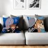 Anime Cute Cardcaptor Sakura Cushion Cover Silky Short Plush Home Sofa Cushion Cover - Invisible Zipper Home Decoration