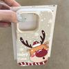 Christmas Elk Deer Lichee Pattern Phone Case for iPhone 17 16 Pro Max Air 15 14 Plus 13 12 11 XR X XS Max 16E Shockproof Cover