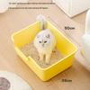 Extra Large Splash-Proof Open Cat Litter Box for Indoor Kittens
