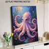 DIY Framed Pearl Bead Art Kit Ocean Octopus Sparkling Canvas Painting for Modern Room Wall Decor Gift for DIY Lovers Birthday Present