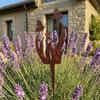 Ground Stake with Butterfly or Rabbit Design Garden Decorations Stake Rust-Resistant Iron Yard Artware for Lawn Patio