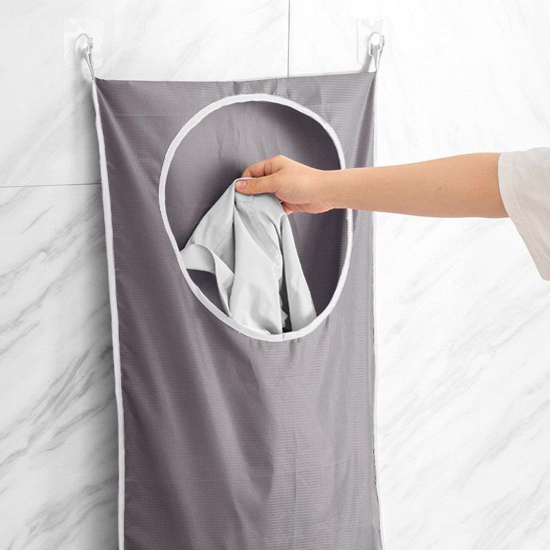 Wall-Mounted Waterproof Oxford Cloth Laundry Basket & Storage Bag