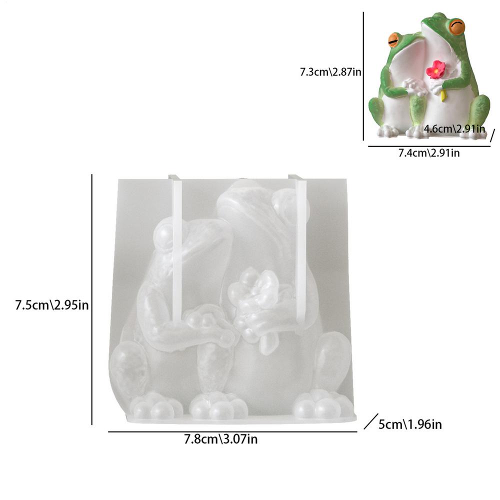 3D Frog Candle Mold Silicone Frog Mould Aromatherapy Plaster Mould For DIY Soap Clay Cement Resin Craft Making Home Decor