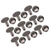 200 Sets Double Cap Rivet Round Stud Nail Iron Jeans Button Leather Shoes Bags Clothes 10x10mmBlack