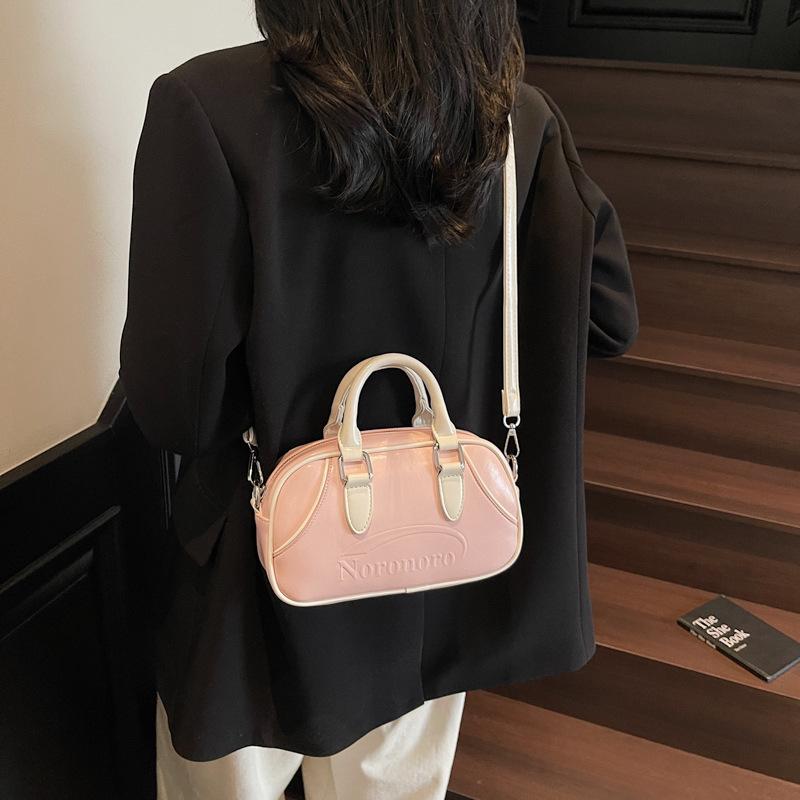 Mature versatile pu contrasting colors retro style women's pillow bag new daily commuter women's shoulder messenger bag
