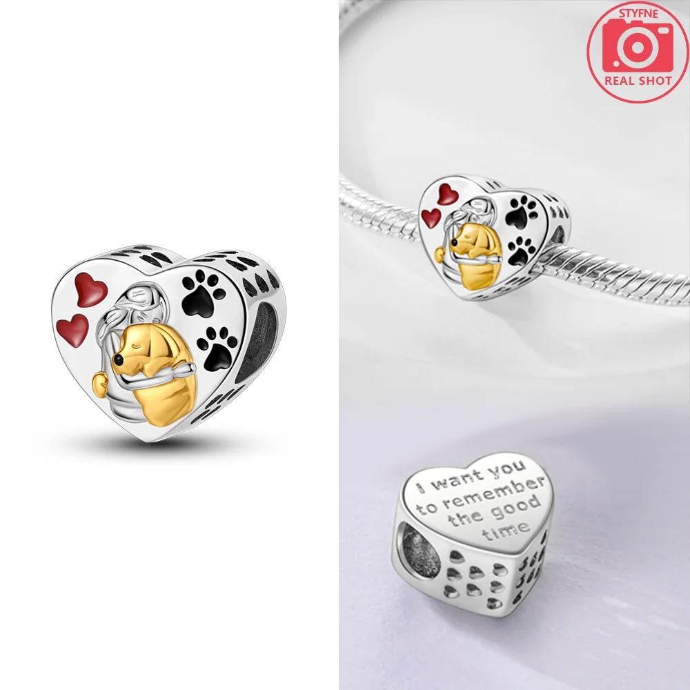 Charms Beads Animals Original Copper Series Dog Cat Pets Fit Bracelet Diy Lovely Pendants For Woman Fashion Jewelry Gift