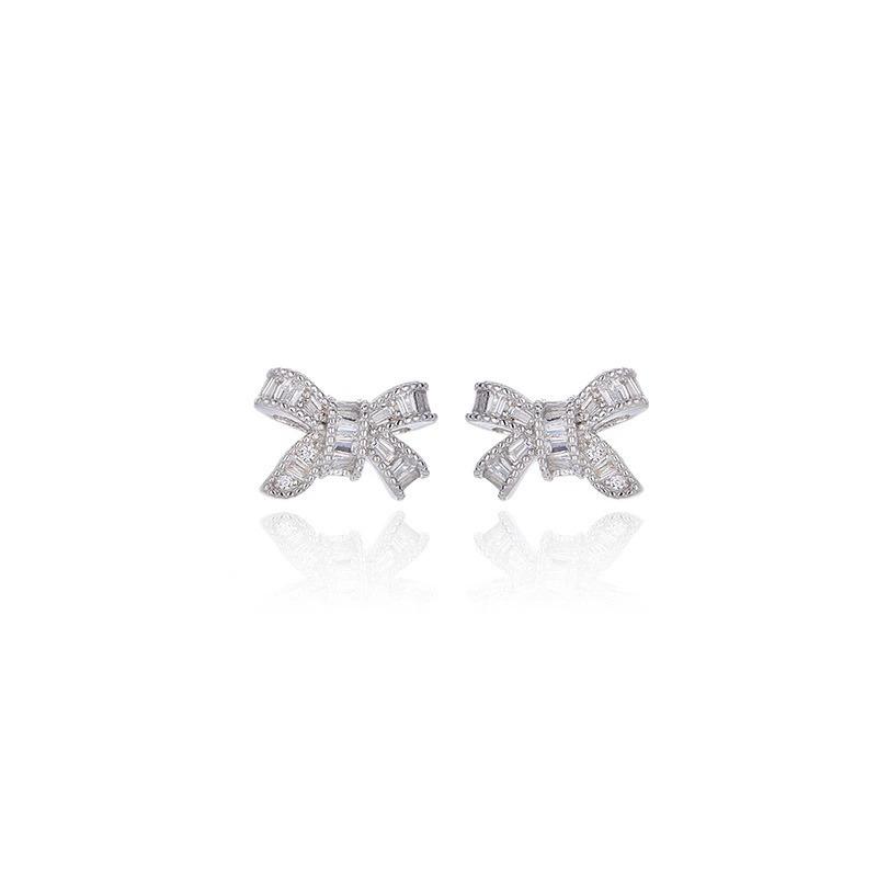 

Light Luxury High-end Bow Stud Earrings Women s New Earrings Fashion Temperament Versatile Earrings