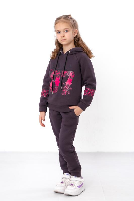 Tracksuit – Warm Girls Hoodie and Pants, Sleeve Print Design, Winter 6314-025-33-5 HC