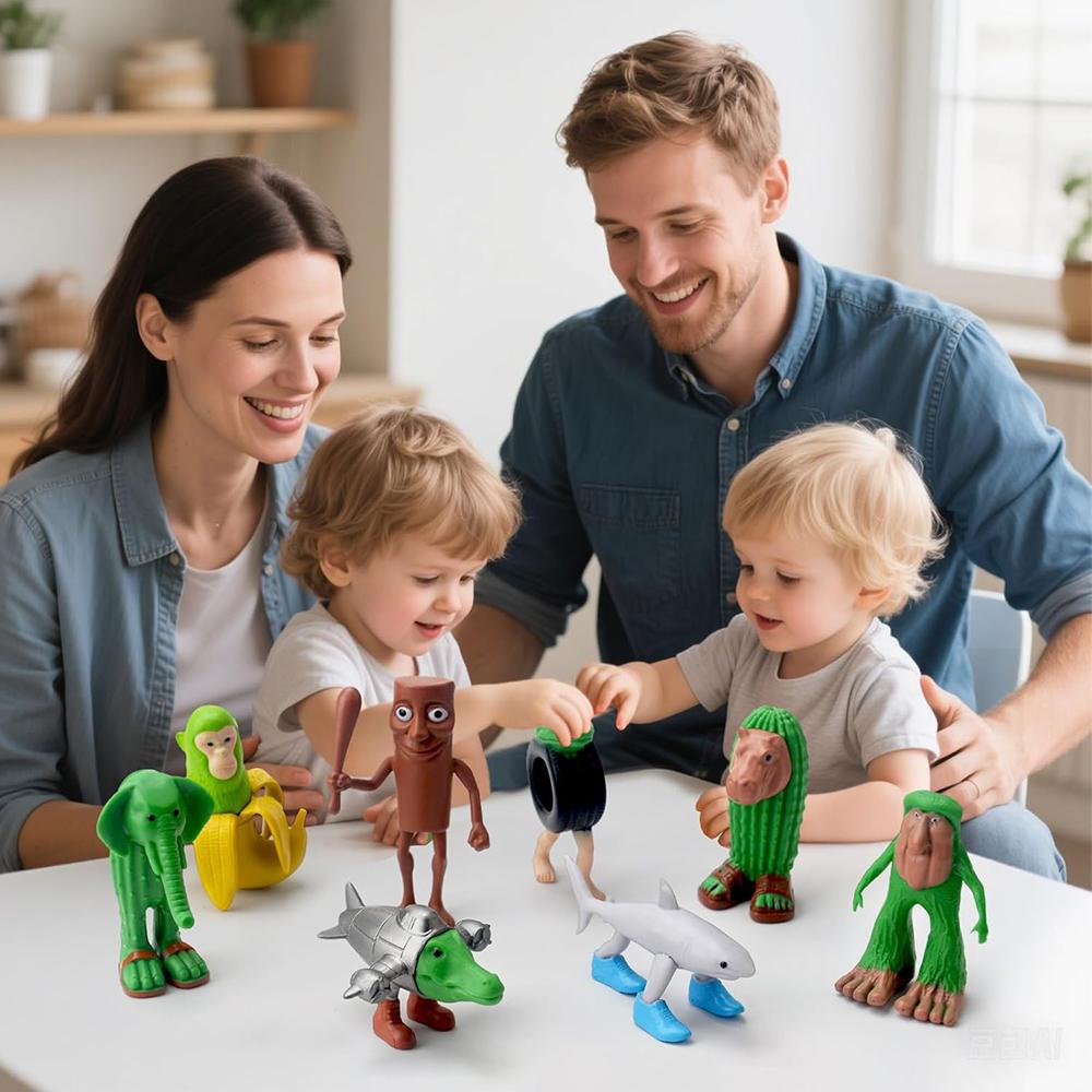 8Pcs Tung Tung Tung Sahur Action Figures For Kids Adults Gift