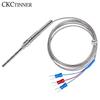 Thermocouple M8 PT100 Type 1m 2m 3m 4m 5m Temperature Sensor 50mm 150mm 100mm 200mm Probe Screw Thread Cable -200-600 Degrees