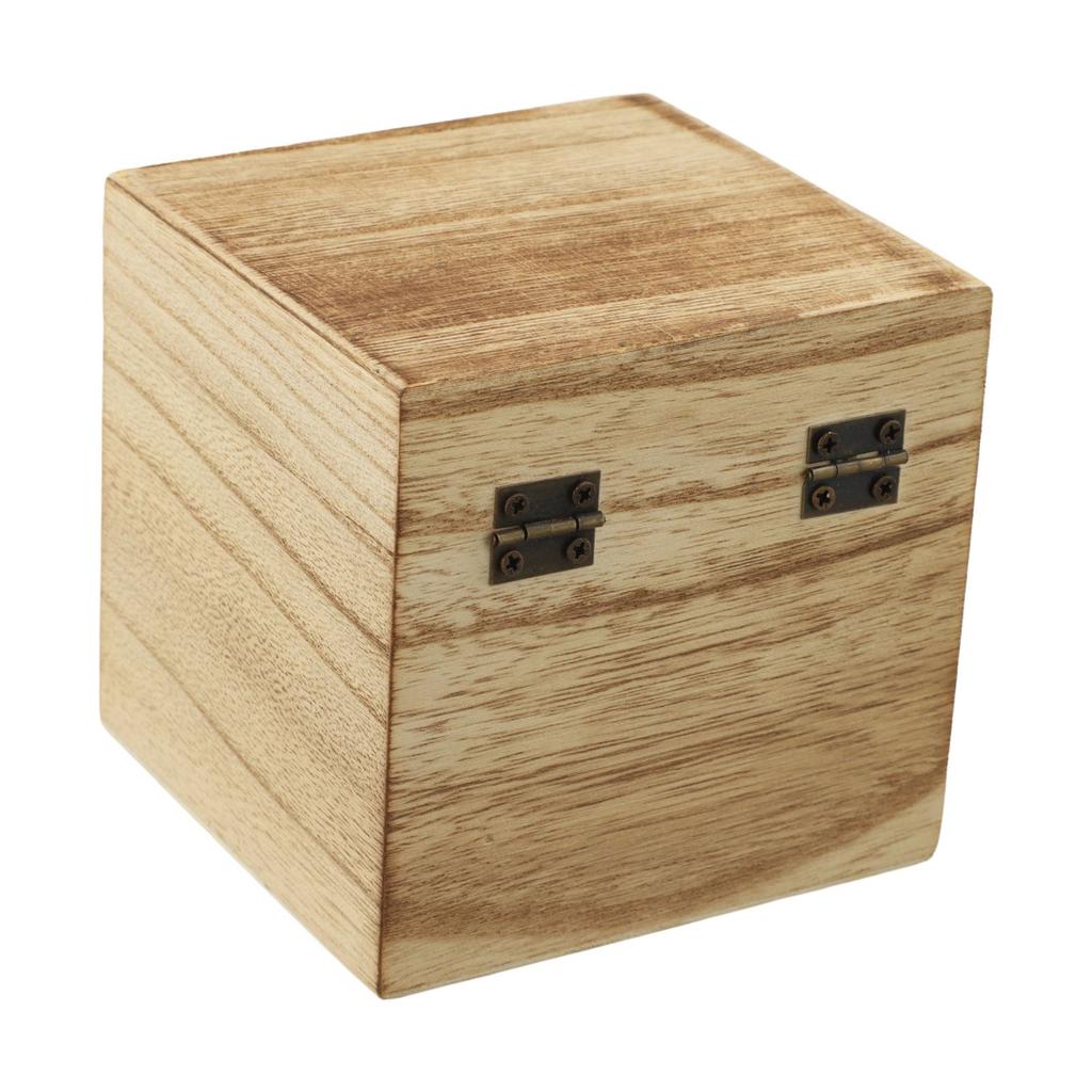 Storage Box Tung Wood 10*10*10cm 3.93*3.93*3.93inch