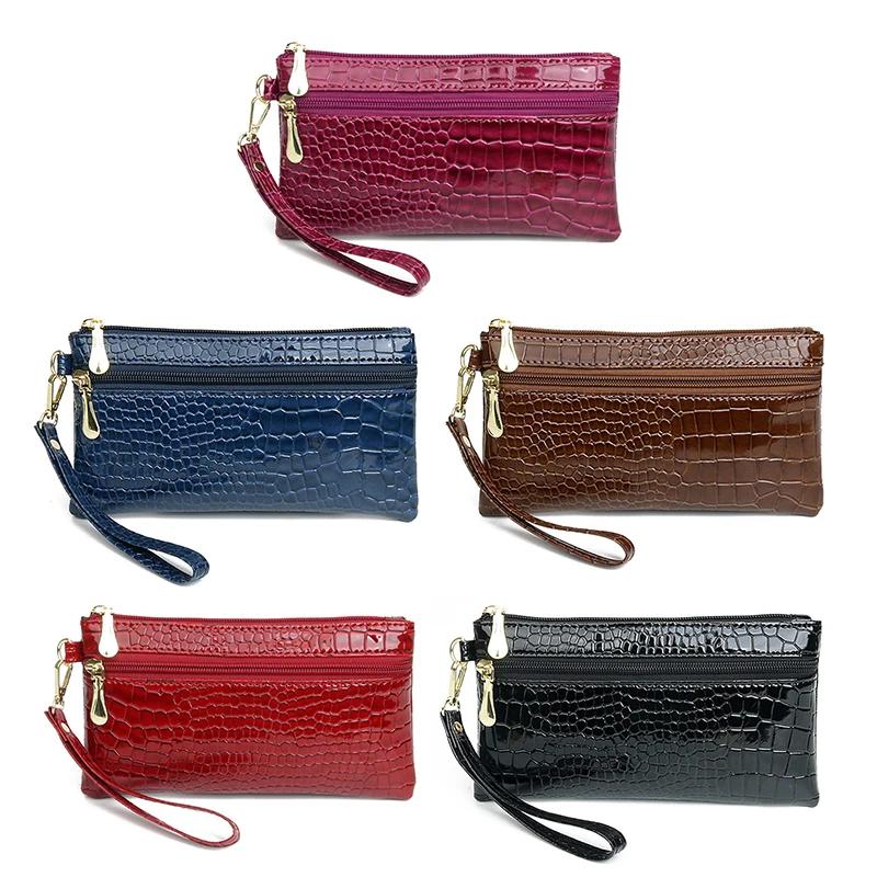Women's Solid Coin Purse Fashion Small Wrist Bag High-Quality Zipper Closure Handbag For Everyday Use