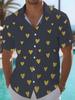 [Printed Design – Not Textured] Men's Casual Digital Print Standard Size Short-Sleeve Shirt, Stylish and Elegant Dopamine Party Top,