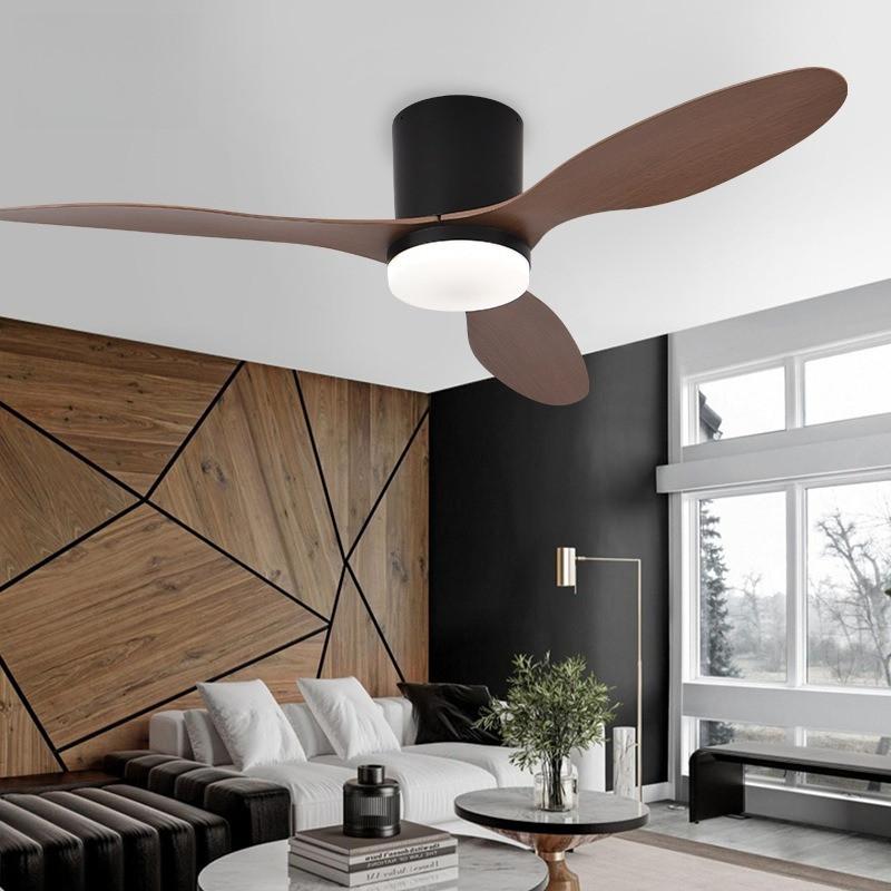 25/42/52in Household Stepless Dimming LED Lighting Fan DC Motor Silent Fan Lamp Smart Electric Ceiling Fan Light