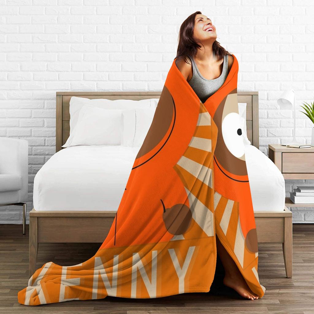 Coperta Throw Epica di Kenny McCormick per Divano Divertente Southpark Morbida Peluche Copriletto per Tutte le Stagioni
