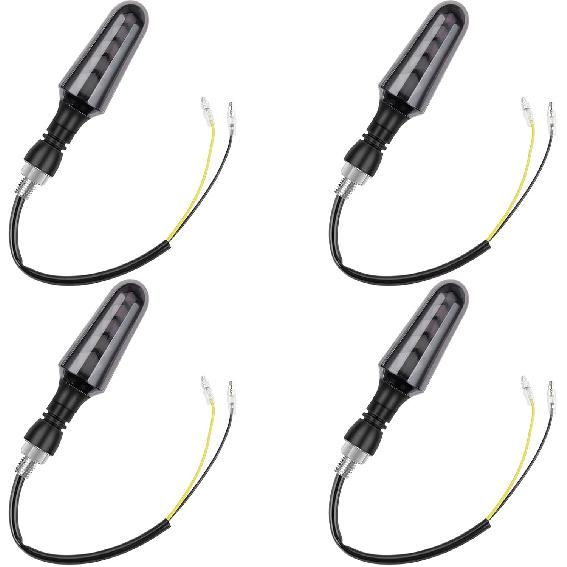 Kinstecks 4PCS Motorcycle Indicators Flowing Turning Indicators Turn Signal Lights 12V for Motorcycle Motorbike Scooter Quad Cruiser Harley Kawasaki