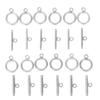 Necklace Bracelet DIY Round Toggle Clasps TBar Clasps for Jewelry Making Steel Color
