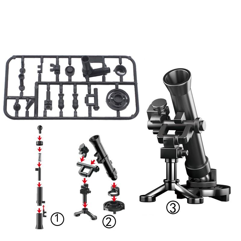 

Военное оружие США, военное оружие M252, детали для минометов, аксессуары, минифигурки, детали MOC «сделай сам», строительные кирпичи, игрушки для детей