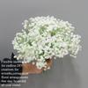 Soft Plastic Baby's Breath Artificial Flowers 22cm Real Touch Gypsophila Mini Bouquet for Wedding Home Decor, 1 Pack