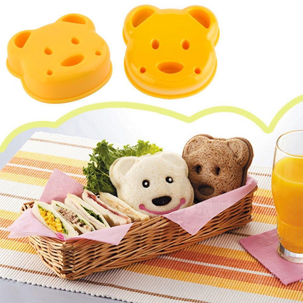 Bear Shape Sandwich Mold Cutter Bread Sandwich Shapers Biscuit Cookie Cake Mould Cutter Kitchen Breakfast Accessories