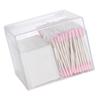 Clear Cotton Swab Box Dustproof Waterproof Acrylic Transparent Cotton Swab Organizer with Lid for Co