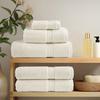 Premium Sauna Towels SOLUND 4 pcs. Cream White 80 x 200 cm 600 g m²