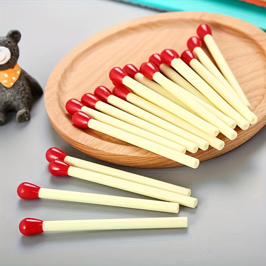Multiple-pack Creative Cute Matchstick Ballpoint Pens, Mini Matchstick-style Ballpoint Pens