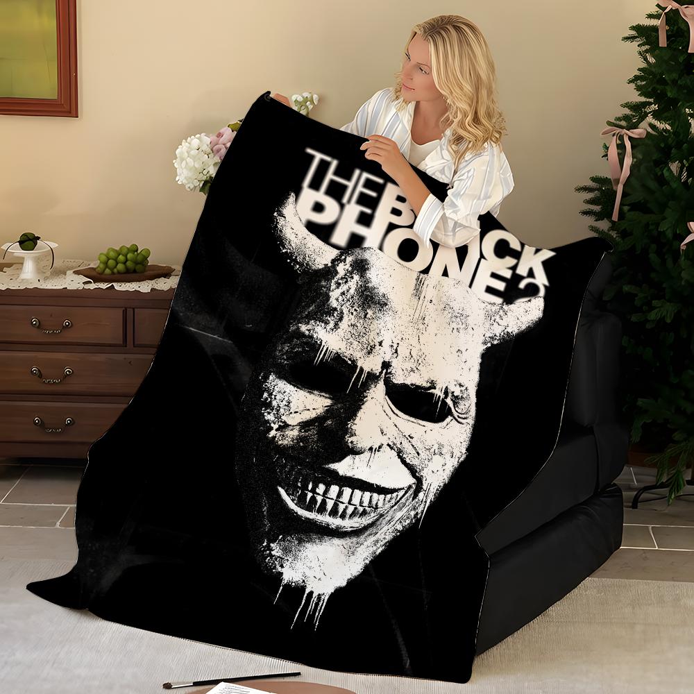 Movie T-The B-Black P-Phone Throw Flannel Blanket, Soft Warm, Durable & Washable Cute Cool