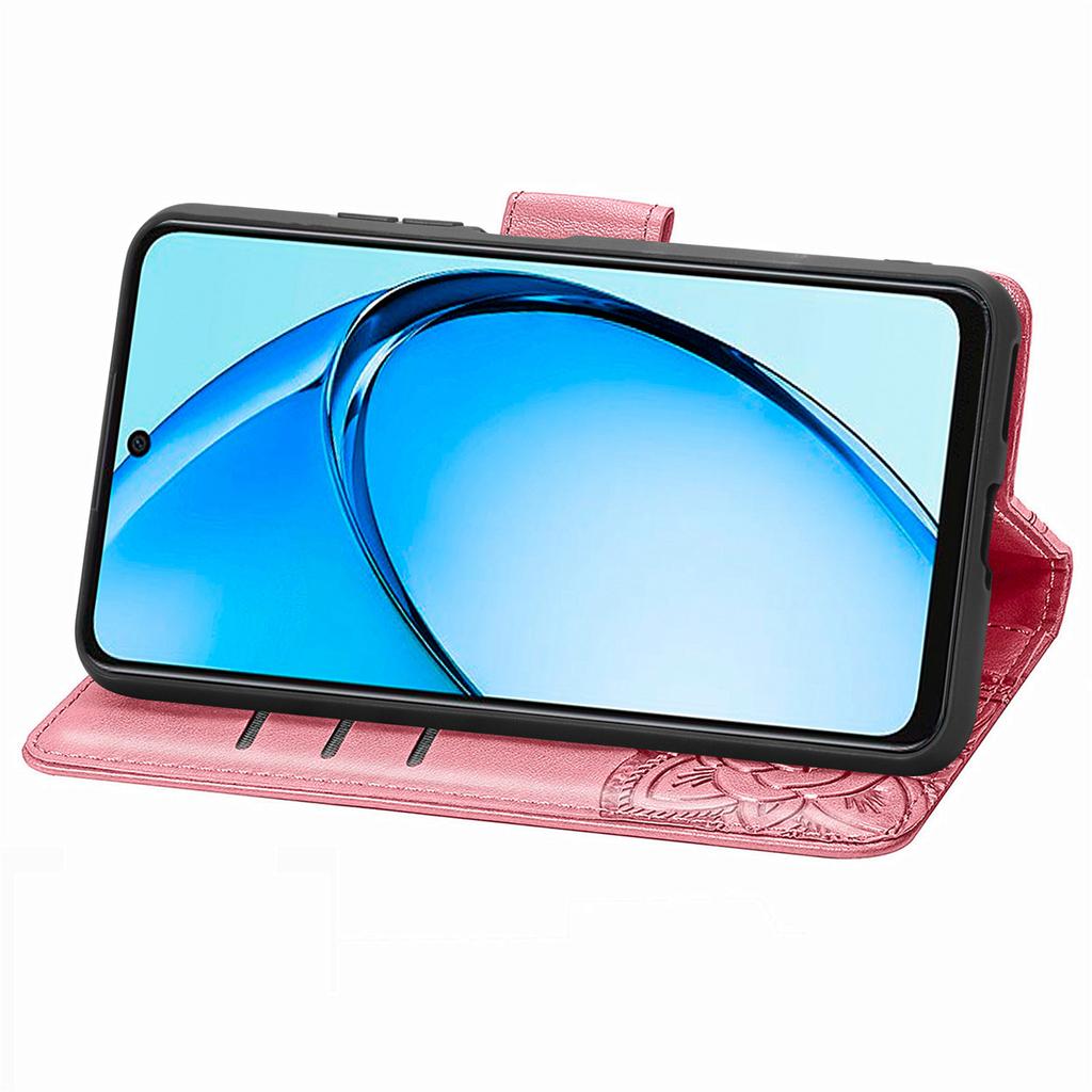 For Oppo A60 4G Case Butterfly Imprinted PU Leather Stand Wrist Strap Purse Phone Cover