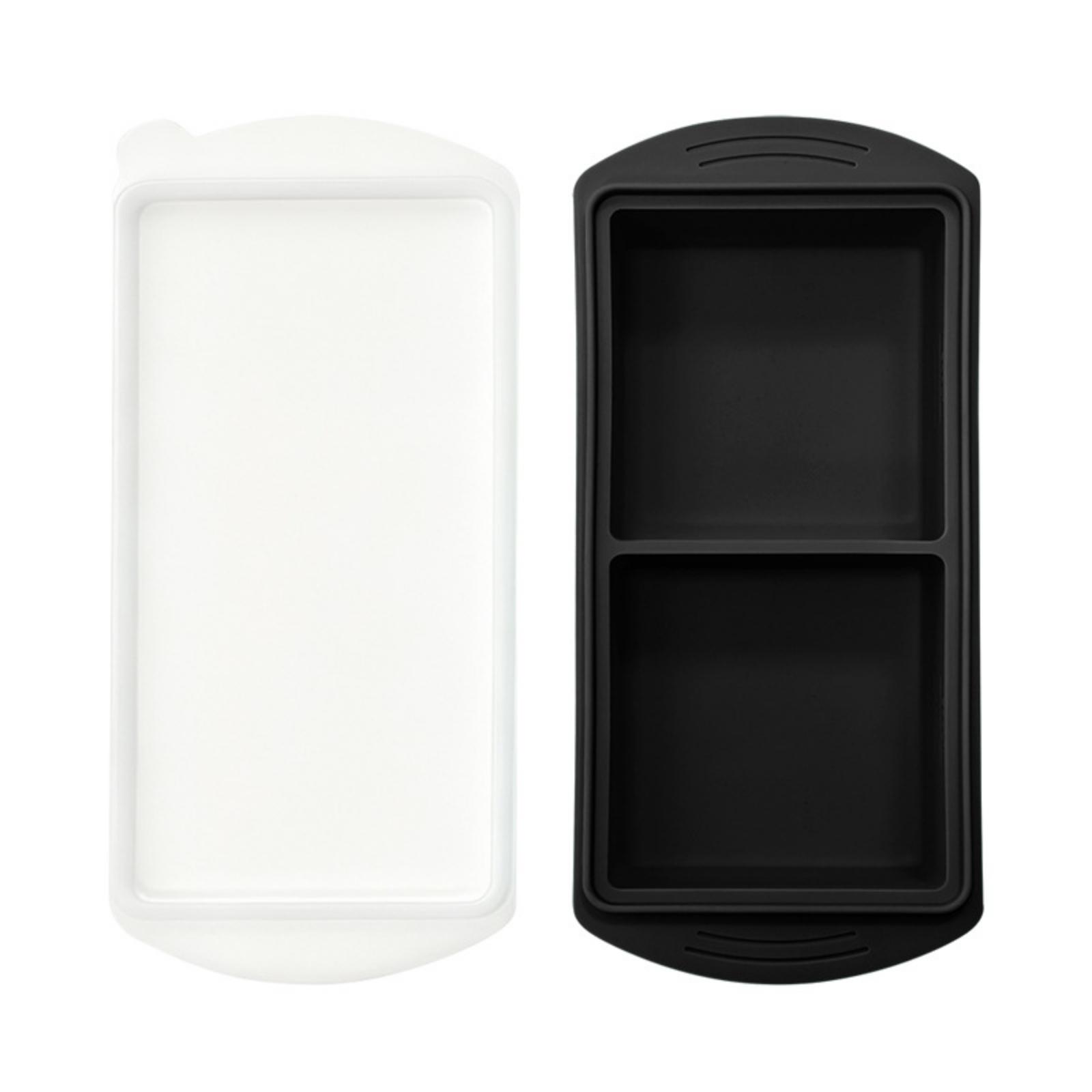 

Silicone Freezer Molds With Lids Compartmentalized Food Storage Trays For Home Baby Food Prep & Preservation One Size тёмно-синий