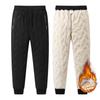 Lässige Winter-Fleece-gefütterte Jogginghosen mit Reißverschlusstaschen, warm und vielseitig für Paare