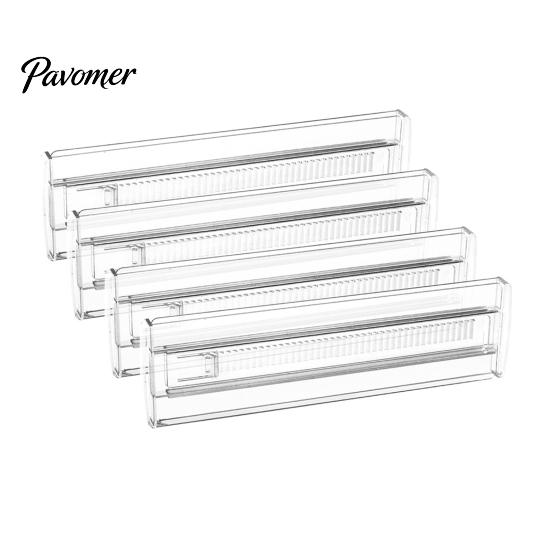 Adjustable Drawer Divider Clear Organizer Expandable Separator with Easy Installation for Clothes Baby Utensils Cutlery Bedroom Kitchen Organization